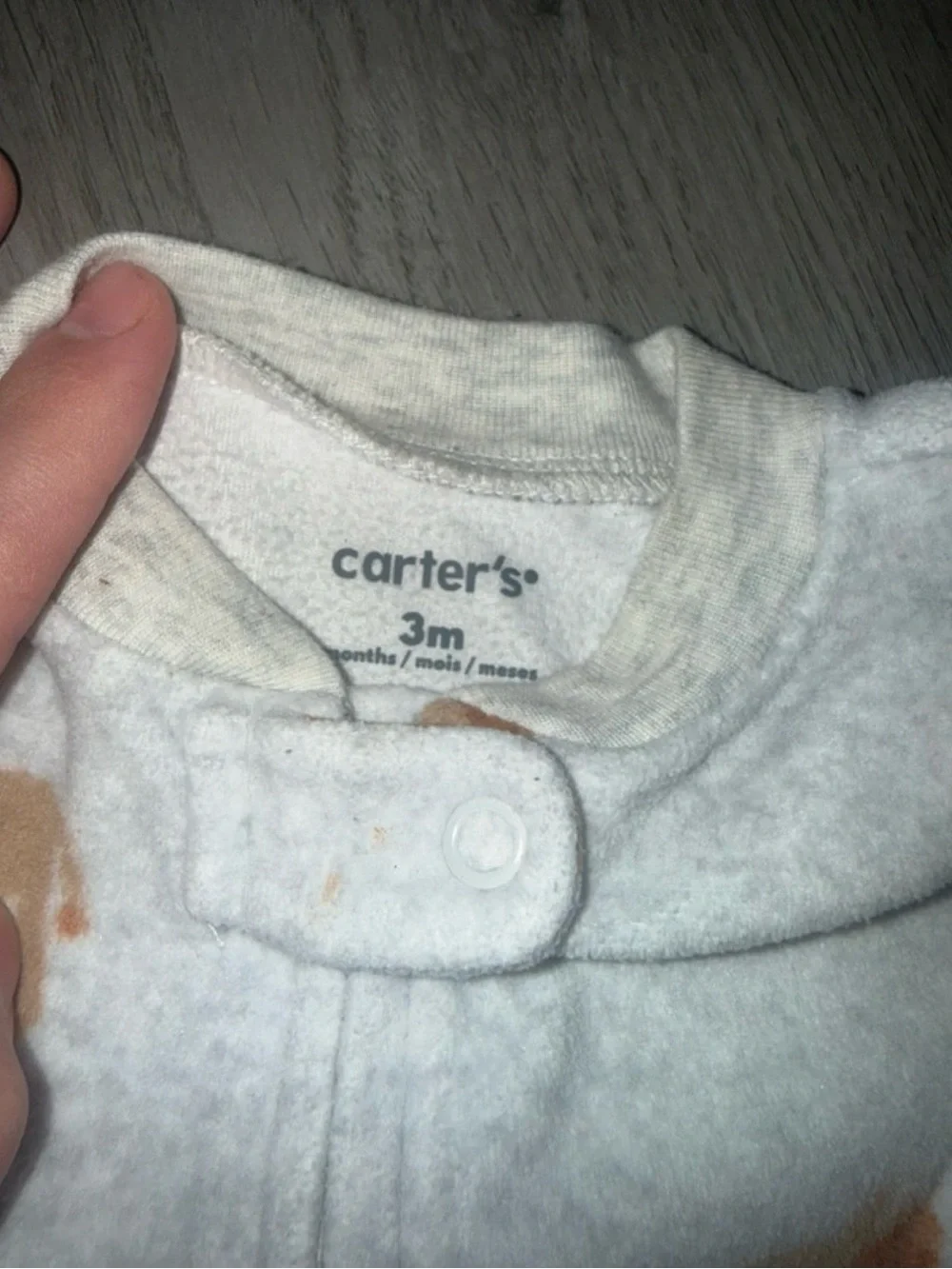 Carter's Cream Fleece Lion-Print Footed One-Piece